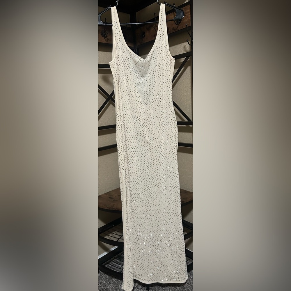 Bakala Diamante Backless Maxi Dress